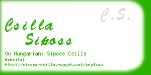 csilla siposs business card